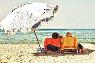 People sitting at the beach